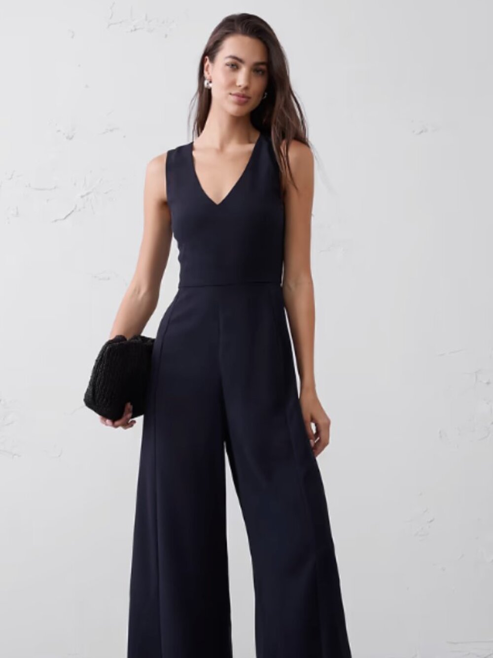 BRAND NEW! Banana Republic Factory Crepe V-Neck Jumpsuit